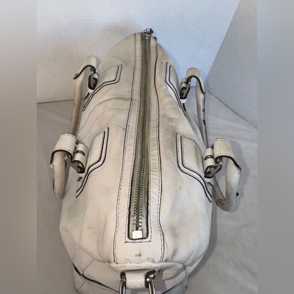 Coach Hampton F13811 White Leather Satchel Handbag Purse-READ - Picture 10 of 16